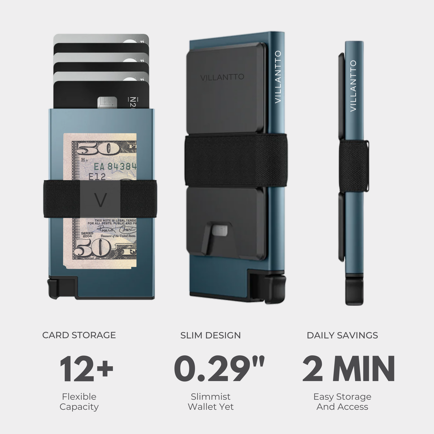 Aluminum Popup Smart Wallet By Villantto