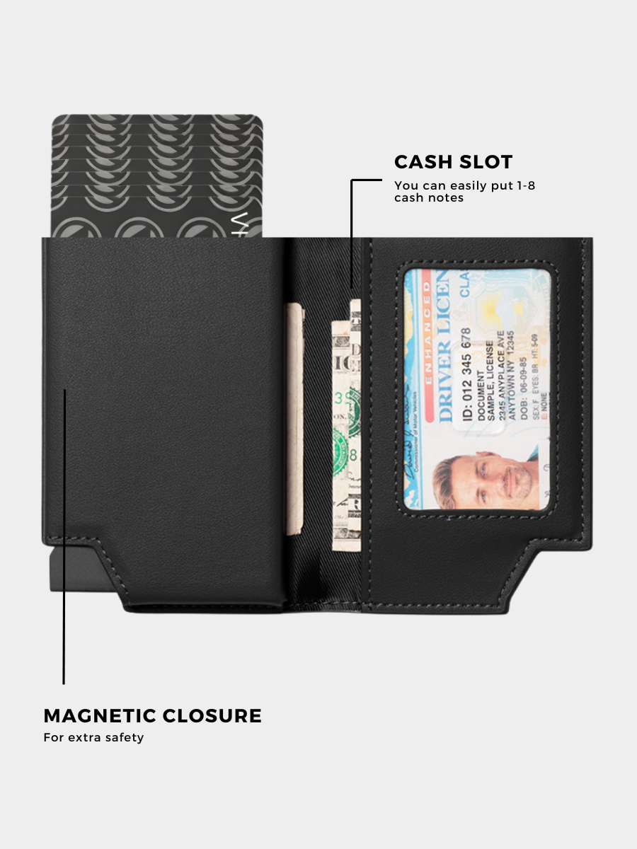 LEATHER SMART WALLET PRO - CLASSIC BLACK
