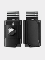 LEATHER SMART WALLET FOR APPLE AIRTAG - BLACK