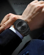 Villantto black Arabic dial watch for men in Pakistan – minimalist wristwatch with stainless steel case and Arabic numerals - perfect gift for men in Pakistan