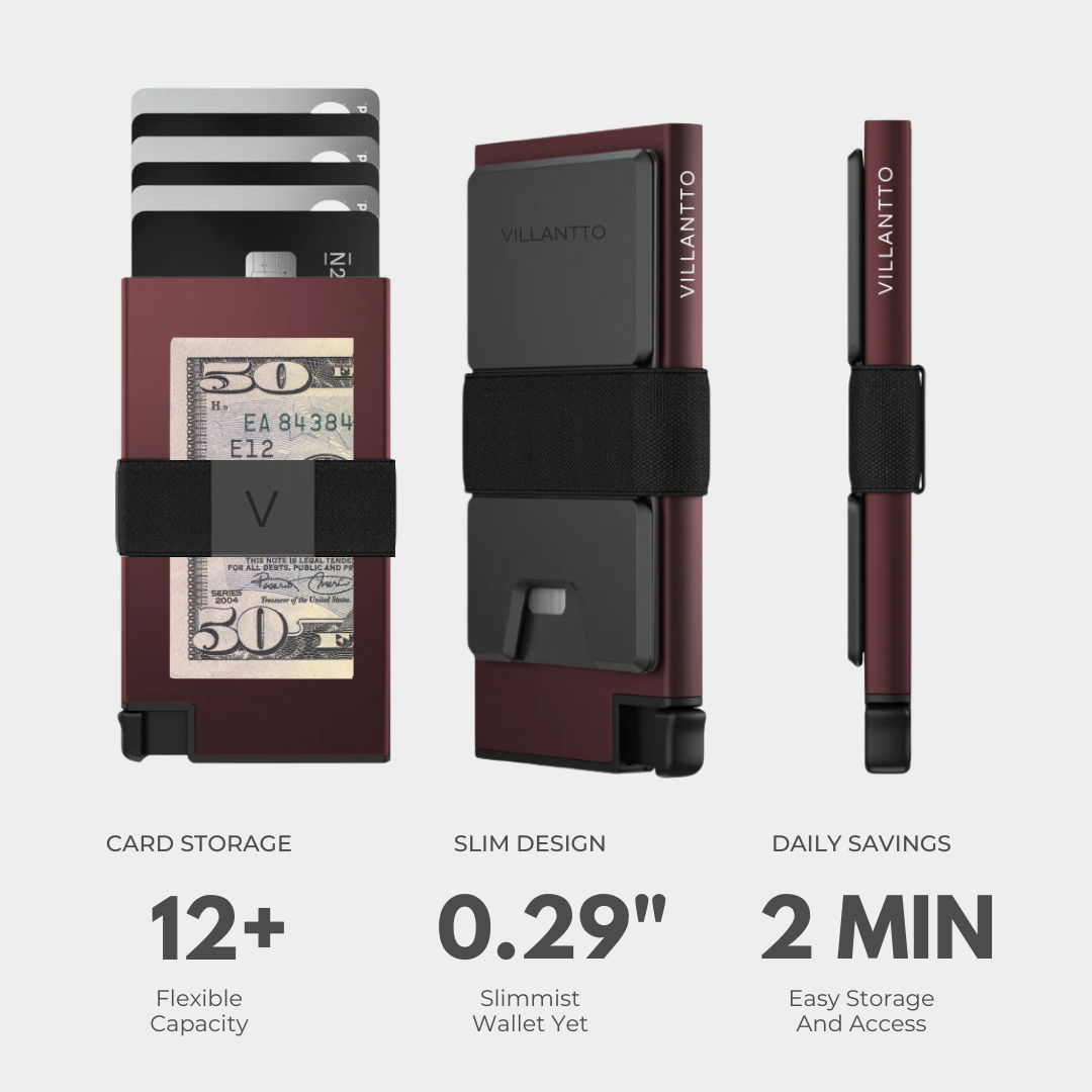 ALUMINUM SMART WALLET - REDWOOD
