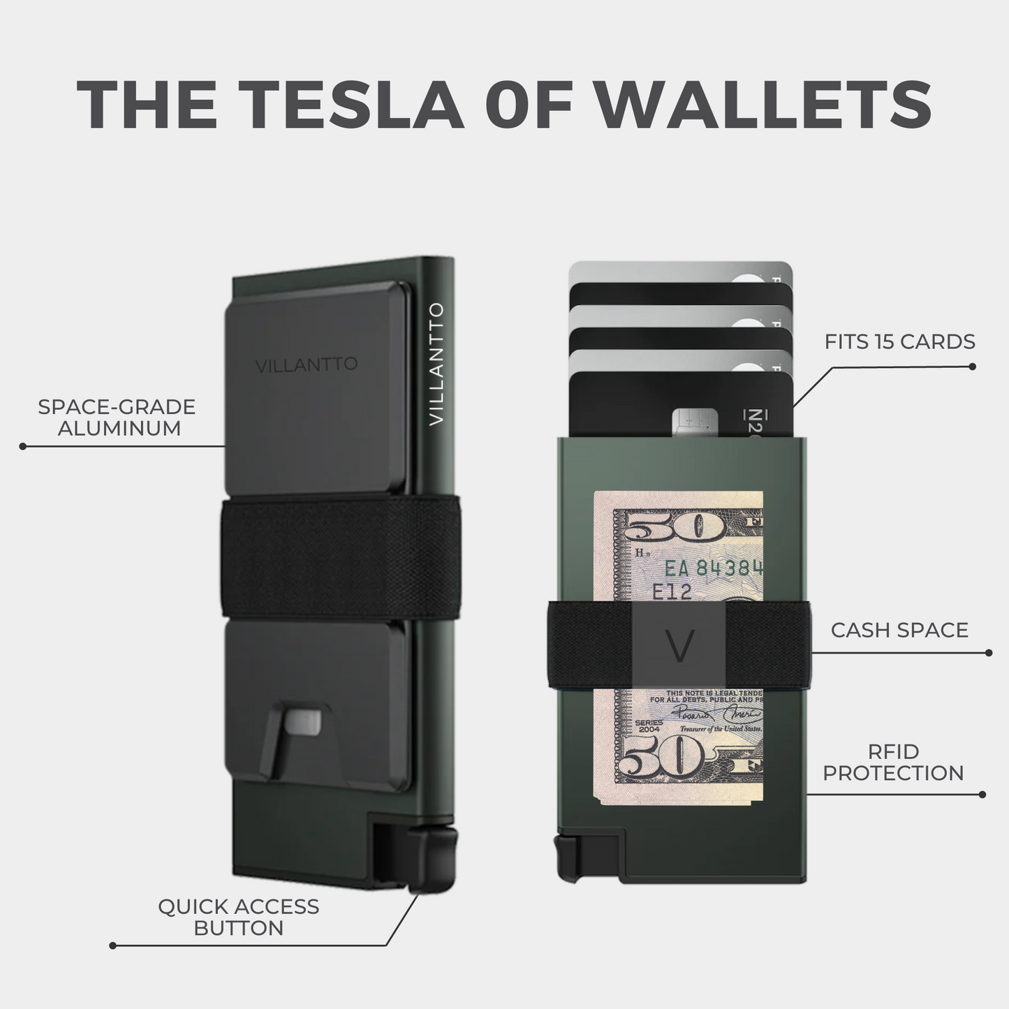 Aluminum Popup Smart Wallet By Villantto