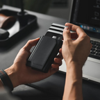 Villantto leather smart wallet for men in Pakistan – slim RFID-blocking wallet with AirTag slot, cash strap, and card holder - perfect gift for men in Pakistan