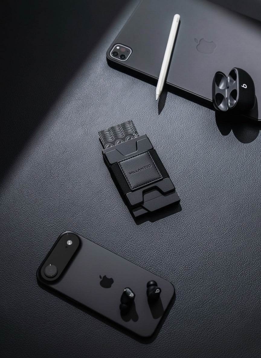 Villantto Aluminum Smart Wallet Pro – RFID-blocking premium metal wallet for men in Pakistan with cash strap and card holder