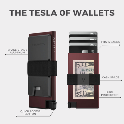 ALUMINUM SMART WALLET - REDWOOD
