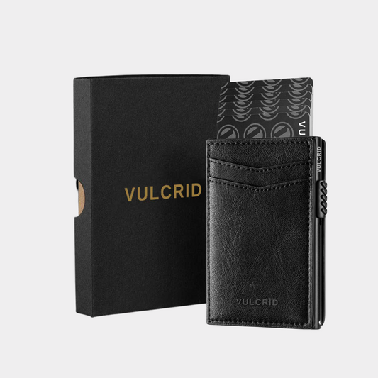 VULCRID LEATHER SMART WALLET - BLACK