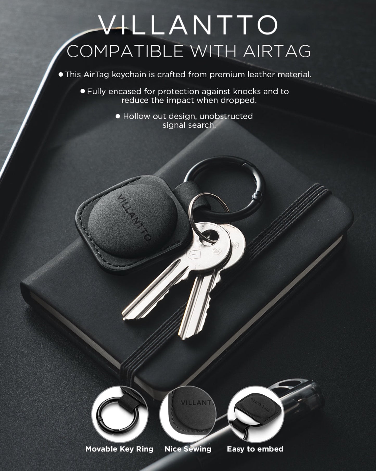 Villantto's Keychain For Apple Airtag