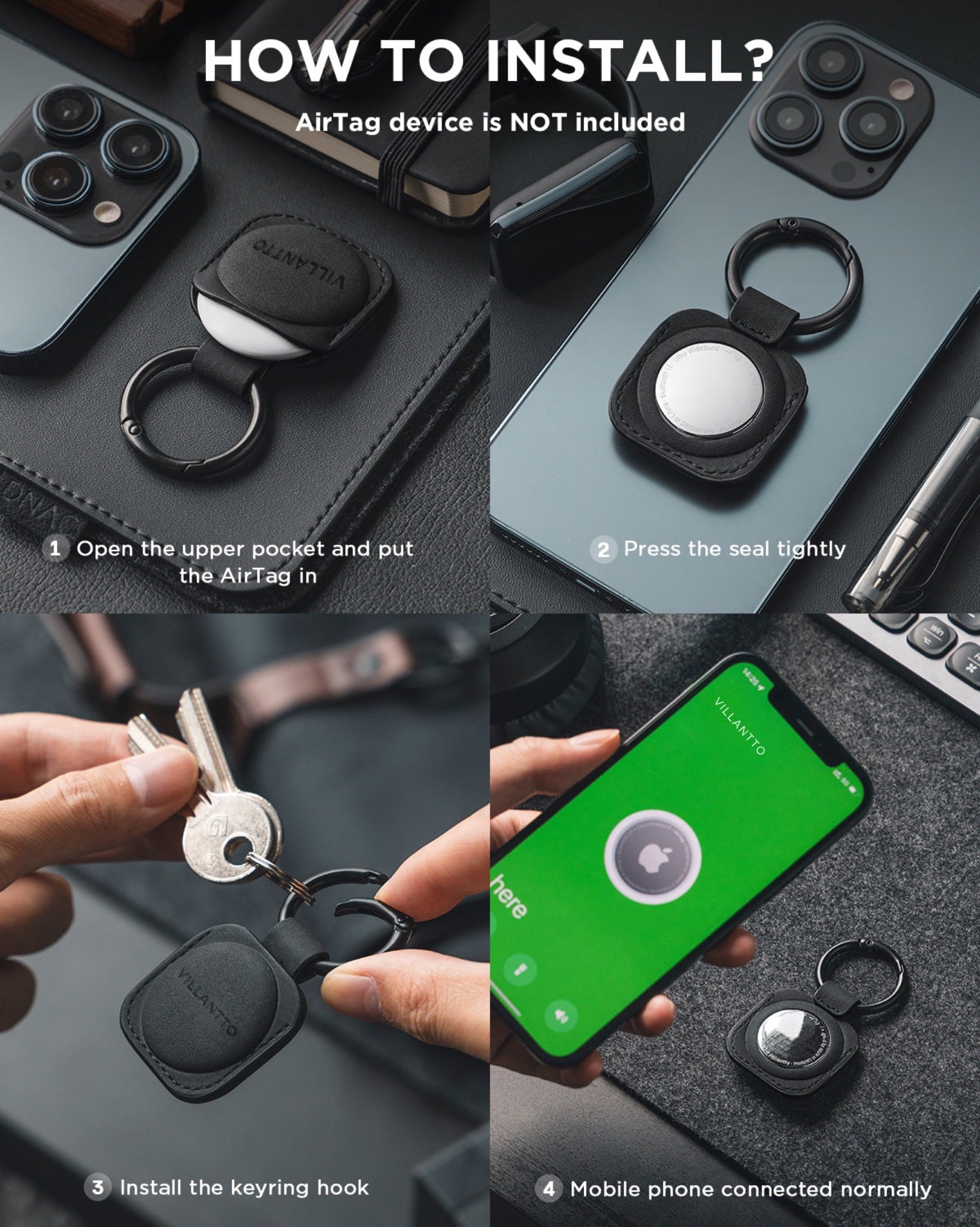 Villantto's Keychain For Apple Airtag