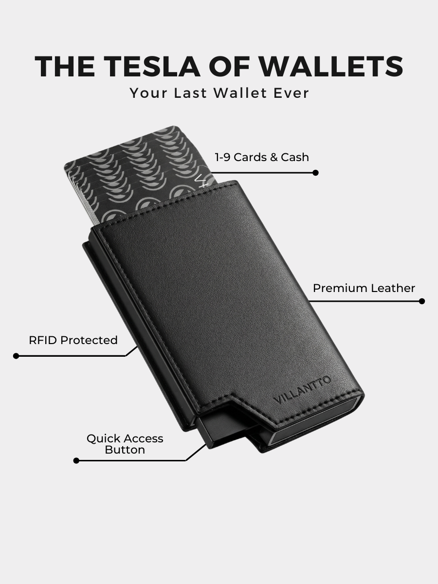 LEATHER SMART WALLET PRO - CLASSIC BLACK