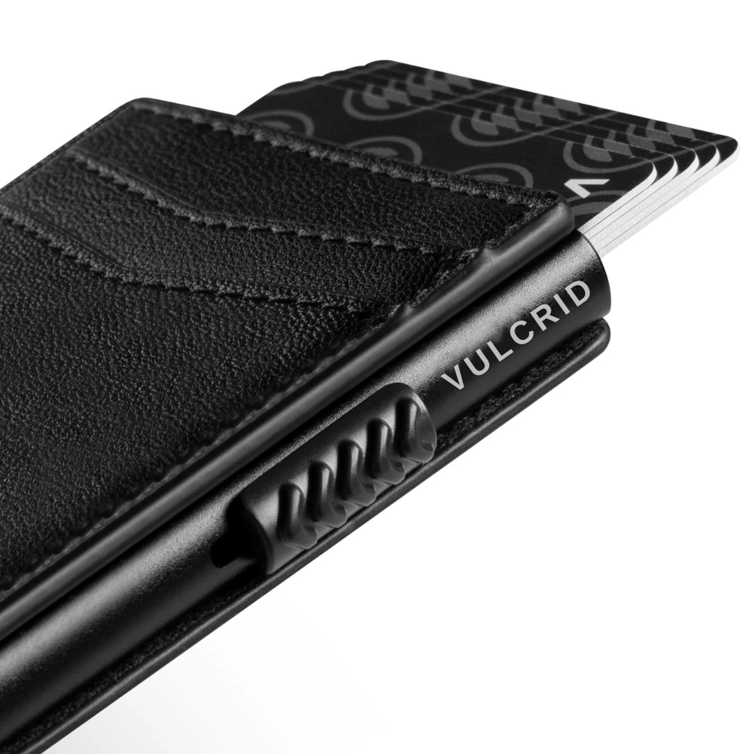 VULCRID LEATHER SMART WALLET - BLACK