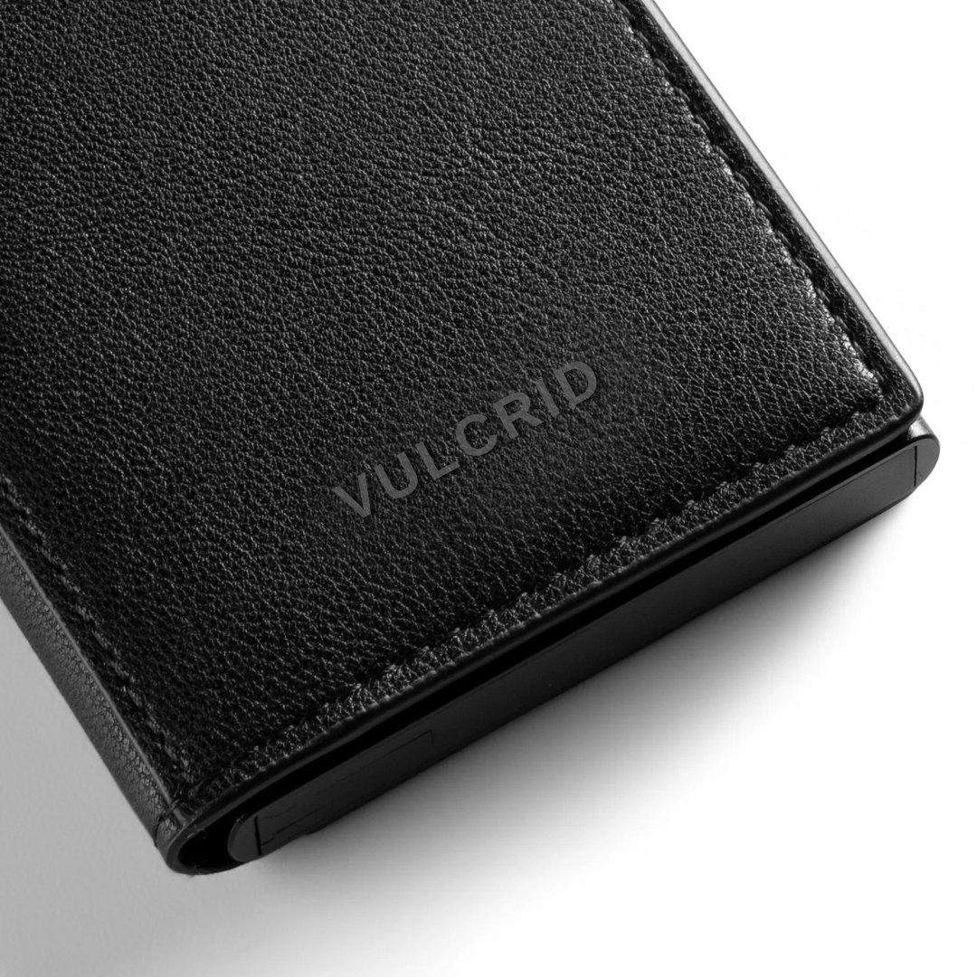 VULCRID LEATHER SMART WALLET - BLACK