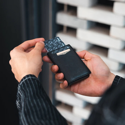 VULCRID LEATHER SMART WALLET - BLACK